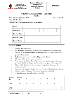 university of kwazulu-natal, school of chemistry, durban centre