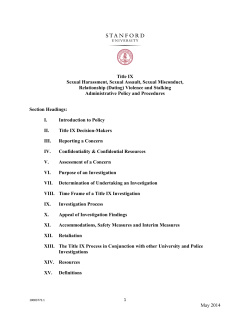Title IX Student Policy - Title IX Office