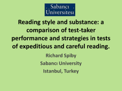 Reading style and substance: a comparison of test-taker