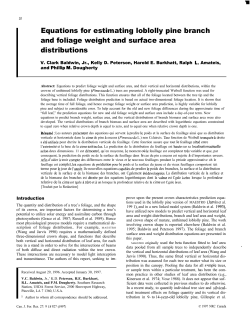 Equations for estimating loblolly pine branch and foliage weight and
