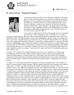 Dr. Alfonso Ortega &ndash; Mechanical Engineer