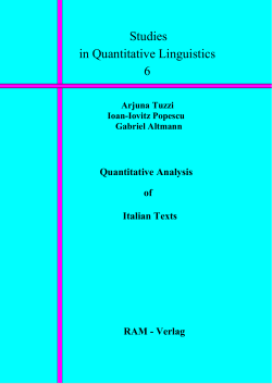Quantitative analysis of Italian texts