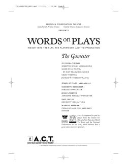 The Gamester Words on Plays (2005)