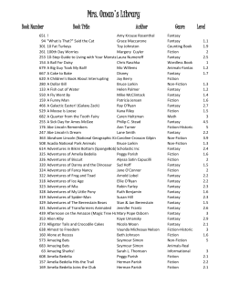 Mrs. Oman`s Library Catalog