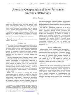 Aromatic Compounds and Ester Polymeric Solvents