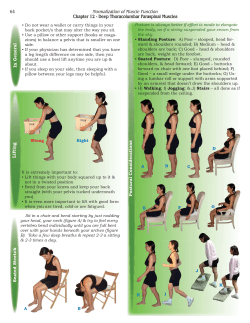 Normalization of Muscle Function 64 Chapter 12