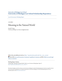 Meaning in the Natural World - University of Michigan Law School