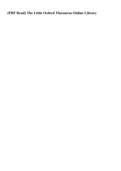 (PDF Read) The Little Oxford Thesaurus Online