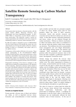 Satellite Remote Sensing and Carbon Market