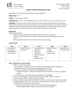 climate change and species at risk