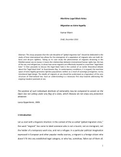 Maritime Legal Black Holes: Migration as Extra