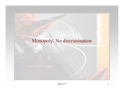 Monopoly: No discrimination