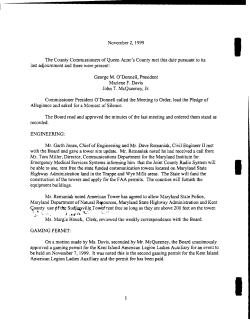 November 2, 1999 The County Commissioners of