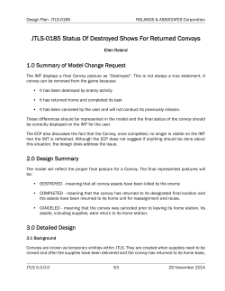 JTLS-0185 Status Of Destroyed Shows For Returned Convoys