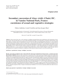 Secondary succession of Alnus viridis (Chaix) DC. in Vanoise
