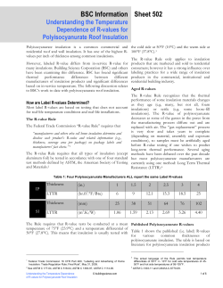 BSC Information Sheet 502 - Building Science Corporation