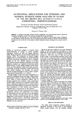nutritional implications for nitrogen and mineral