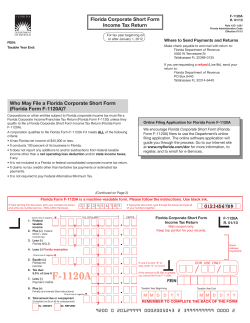 F-1120A R. 01-13 Final - Florida Administrative Code