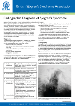 British Sj&ouml;gren`s Syndrome Association - BSSA