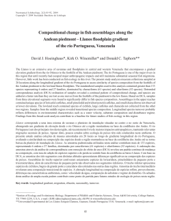 Compositional change in fish assemblages along the Andean