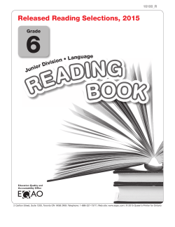 Reading Booklet