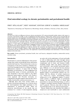 Oral microbial ecology in chronic periodontitis and periodontal health