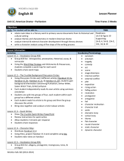 English III - Wichita Falls ISD