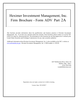 Form ADV Part 2A - Heximer Investment Management, Inc.