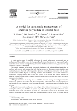 A model for sustainable management of shellfish