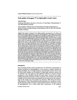 Dark uptake of inorganic 14C in oligotrophic oceanic waters