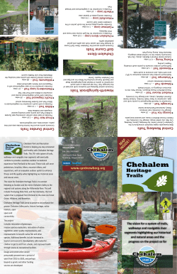 Chehalem HeritageTrails Brochure with general map of open and