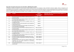 (King III) checklist