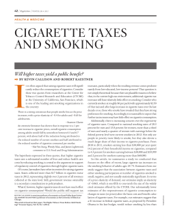 Cigarette taxes and smoking