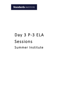 Handout: Working with Complex Texts