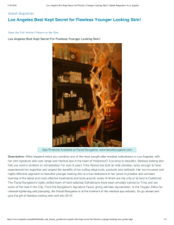 Los Angeles Best Kept Secret for Flawless Younger Looking Skin!