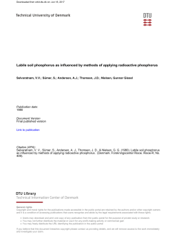 Labile soil phosphorus as influenced by methods of