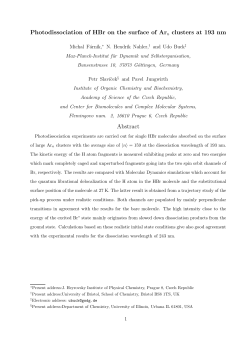 Photodissociation of HBr on the surface of Arn clusters at 193 nm