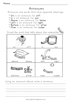 Antonym Worksheet 2
