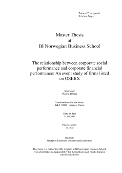 paper () - BI Norwegian Business School