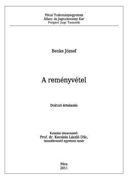 A rem&eacute;nyv&eacute;tel A rem&eacute;nyv&eacute;tel