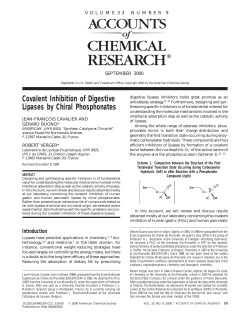 Covalent Inhibition of Digestive Lipases by Chiral Phosphonates