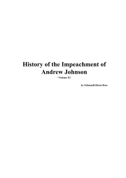 History of the Impeachment of Andrew Johnson