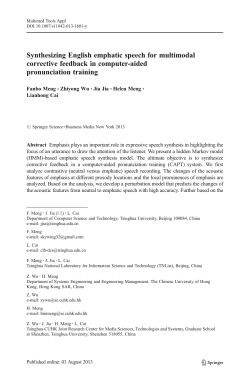 Synthesizing English emphatic speech for multimodal corrective
