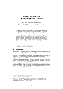 Measuring the Agility of the IT Application Systems