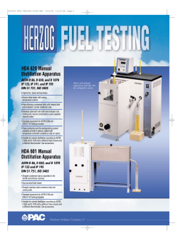 HDA 620 Manual Distillation Apparatus HDA 601 Manual Distillation