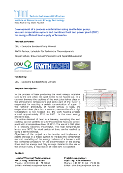Development of a process combination using zeolite heat pump