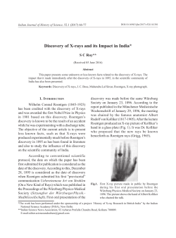 Discovery of X-rays and its Impact in India