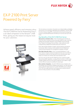 EX-P 2100 Print Server Powered by Fiery