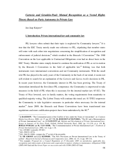 Cartesio and Grunkin-Paul: Mutual Recognition as a Vested Rights