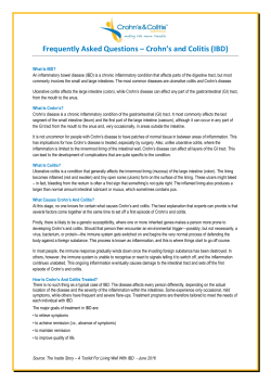 Frequently Asked Questions &ndash; Crohn`s and Colitis (IBD)